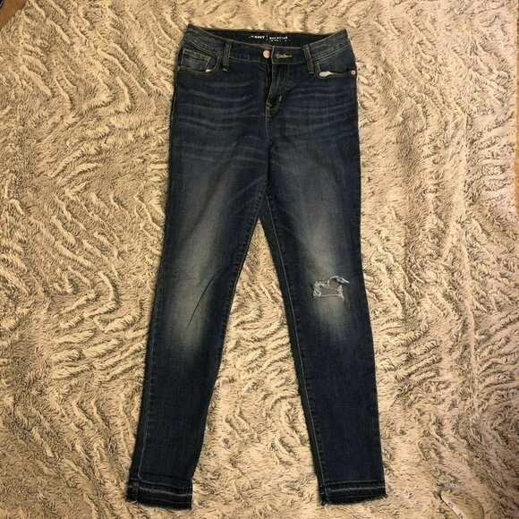 Old Navy Rock Star High Rise Distressed Jeggings Sz 2 - Picture 1 of 9